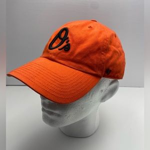 47” Orange Baltimore Orioles Adjustable strap hat cap worn once